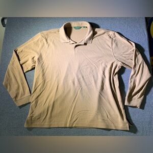 Orvis Men's Xxl Pullover Long Sleeve Polo Shirt Collared Classic Quarter button